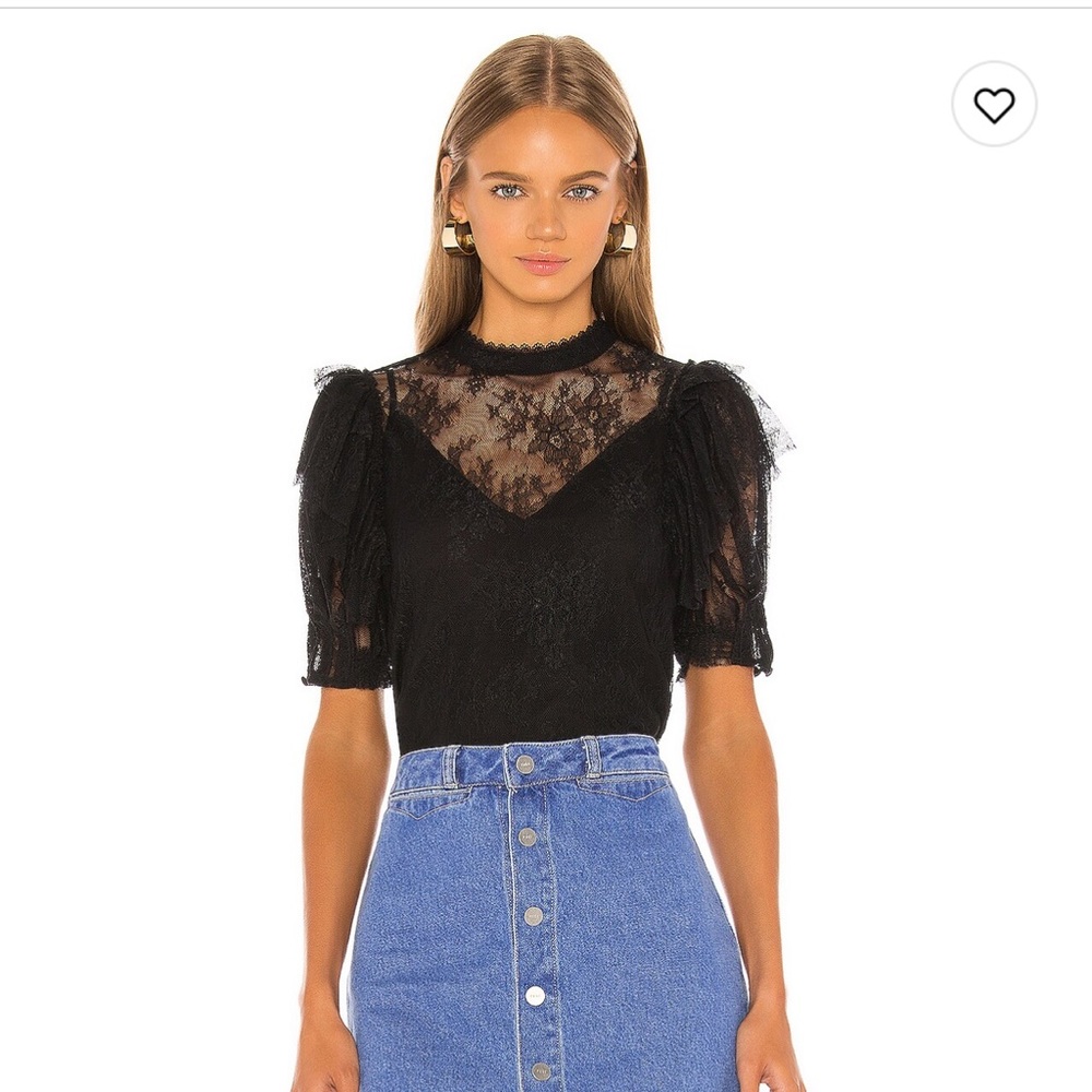 Free People - Secret Admirer Lace High Neck Top